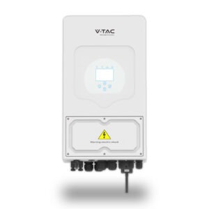 Enofazni hibridni fotonapetostni pretvornik V-TAC 6 kW z LCD barvnim zaslonom na dotik in vgrajenim pametnim števcem SKU11537
