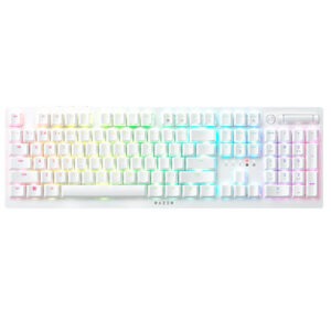 Tipkovnica Razer Deathstalker V2 Pro, Clicky optična stikala, bela, US SLO g.