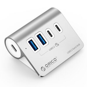 USB-C hub s 4 vhodi, 2x USB-A, 2x USB-C, USB 3.2 Gen2, 10 Gbps, ALU, ORICO M3CU2-G2