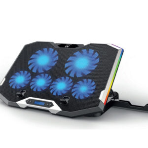 Hladilno stojalo za prenosnik do 17.3", 6x tih ventilator, RGB, Ewent EW1260