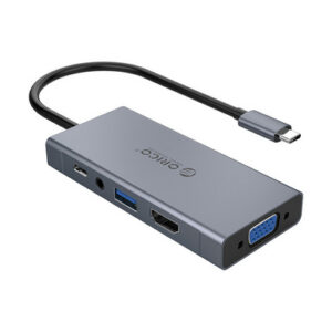 Priključna postaja USB-C, 5 in 1, USB 3.0, HDMI, VGA, avdio, PD 60W, ORICO MC-U501P