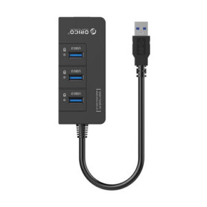 Priključna postaja USB 3.0, 3x USB-A, RJ45 Ethernet, črna, ORICO HR01-U3
