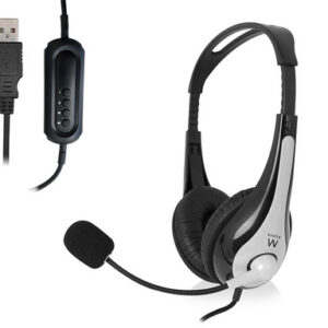 Slušalke Ewent, nadzor glasnosti, mikrofon, USB, EW3565