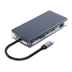 Priključna postaja USB-C, 11 in 1, 3x USB 3.0, 1x USB 2.0, HDMI, VGA, avdio, čitalec kartic, RJ45, PD 100W, ORICO WB-11P