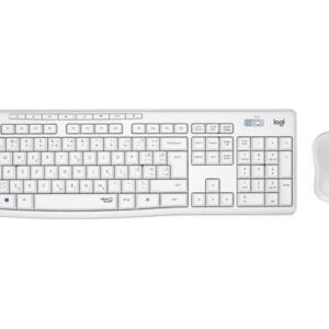 Tipkovnica in miška Logitech MK295 Silent Wireless Combo, bela, SLO g.