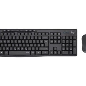 Tipkovnica in miška Logitech MK295 Silent Wireless Combo, grafitna barva, SLO