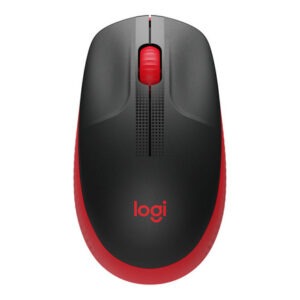 Miška Logitech M190 Wireless, rdeča