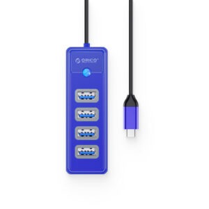 USB-C hub s 4-vhodi, USB 3.0, 0.15m, moder, ORICO PW4U-C3-015