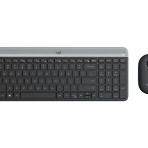 Tipkovnica in miška Logitech Slim Wireless Combo MK470, grafitna barva, SLO
