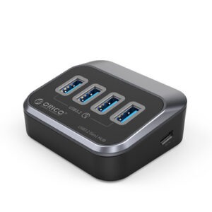USB-C hub s 4 vhodi, 4x USB-A 3.2 Gen1, 5Gbps, črn, ORICO M3U3-4A-05