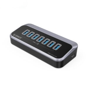 USB-C hub s 7 vhodi, 7x USB-A 3.2 Gen1, 5Gbps, črn, ORICO M3U3-7A-10