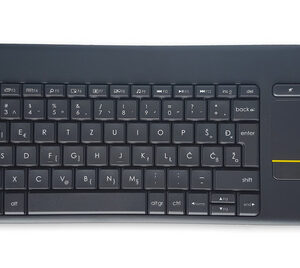 Tipkovnica Logitech K400 PLUS Wireless Touch, Unifying, črna, SLO