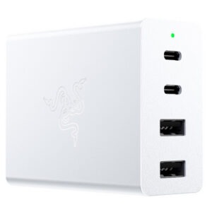 Stenski polnilec Razer 4-port USB-C 130W GaN, 2x USB-C PD 100W, 2x USB-A, bel