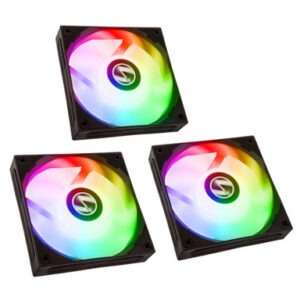 Ventilator za ohišje Lian Li ST120 RGB PWM 120mm, 3 Pack + kontroler , črn