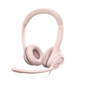 Slušalke Logitech H390, roza, USB