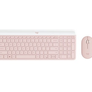Tipkovnica in miška Logitech Slim Wireless Combo MK470, roza, SLO g.