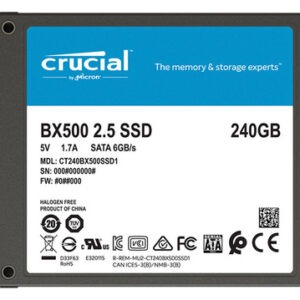 SSD 240GB 2.5" SATA3 3D TLC, 7mm, CRUCIAL BX500