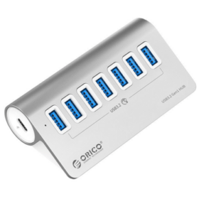 USB-C hub s 7 vhodi, 7x USB-A 3.2 Gen1, ALU, ORICO M3U7-10