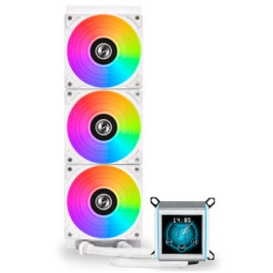 Komplet za tekočinsko hlajenje AIO Liquid Cooler Lian Li GALAHAD II LCD 360, ARGB, bel