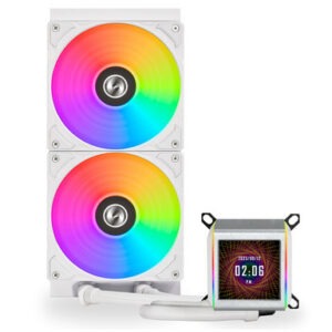 Komplet za tekočinsko hlajenje AIO Liquid Cooler Lian Li GALAHAD II LCD 280, ARGB, bel