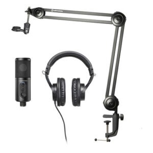 Komplet za ustvarjalce Audio-Technica Creator Pack, mikrofon, slušalke, nosilec