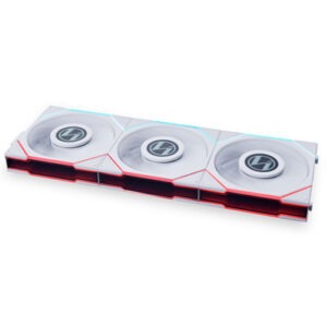 Ventilator za ohišje Lian Li UNI FAN TL LCD 120, ARGB, PWM, 120mm, 3 Pack + Controller, bel