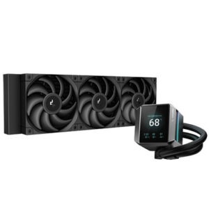 Komplet za tekočinsko hlajenje AIO Liquid Cooler DeepCool MYSTIQUE 360, 360mm, LCD, črn