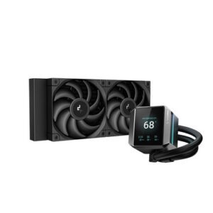 Komplet za tekočinsko hlajenje AIO Liquid Cooler DeepCool MYSTIQUE 240, 240mm, LCD, črn