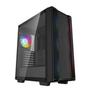 Računalniško ohišje DeepCool CC560 ARGB V2, ATX, RGB, kaljeno steklo, črno