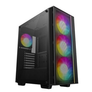 Računalniško ohišje DeepCool MATREXX 55 MESH V4 C, ATX, ARGB, kaljeno steklo, črno