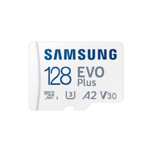 Spominska kartica Samsung EVO Plus, micro SDXC, 128GB, 160MB/s, U3, V30, A2, UHS-I, z adapterjem