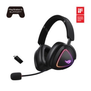 Slušalke ASUS ROG Delta II, Wireless, Bluetooth, črne