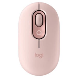 Miška Logitech POP Mouse z EMOJI, Bluetooth, roza