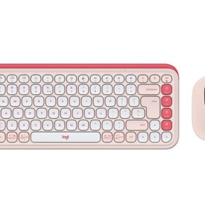 Tipkovnica in miška Logitech POP Icon Combo, Bluetooth, roza, SLO g.