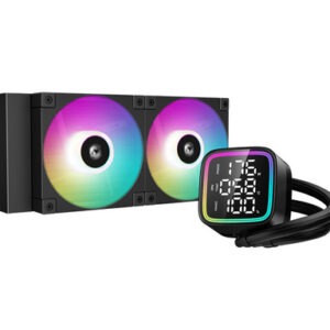 Komplet za tekočinsko hlajenje AIO Liquid Cooler DeepCool LD240, 240mm, LCD, RGB, črn