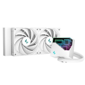 Komplet za tekočinsko hlajenje AIO Liquid Cooler DeepCool LT520 WH, 240mm, RGB, white