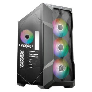 Računalniško ohišje Cooler Master TD500 MAX, ATX, Midi-Tower, ARGB, kaljeno steklo, AIO, PSU 850W Gold, sivo
