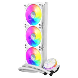 Komplet za tekočinsko hlajenje AIO Liquid Cooler Cooler Master MasterLiquid PL360 Flux, 360mm, ARGB, bel