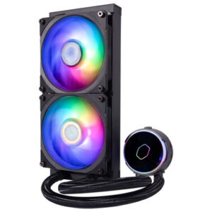 Komplet za tekočinsko hlajenje AIO Liquid Cooler Cooler Master MasterLiquid PL240 Flux, 240mm, ARGB, črn