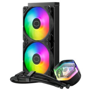 Komplet za tekočinsko hlajenje AIO Liquid Cooler Cooler Master MasterLiquid 240 Atmos, 240mm, ARGB, črn