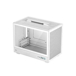 Računalniško ohišje DeepCool CH160 WH, Mini-ITX, Kaljeno steklo, belo