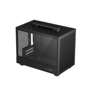 Računalniško ohišje DeepCool CH160, Mini-ITX, Kaljeno steklo, črno