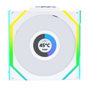Ventilator za ohišje Lian Li UNI FAN SL Wireless LCD 120 ARGB PWM 120mm, bel