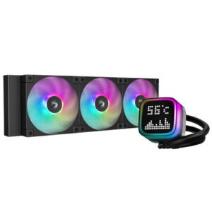 Komplet za tekočinsko hlajenje AIO Liquid Cooler DeepCool LP360, 360mm, Matrix, ARGB, črn