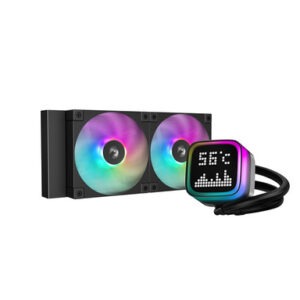 Komplet za tekočinsko hlajenje AIO Liquid Cooler DeepCool LP240, 240mm, Matrix, ARGB, črn