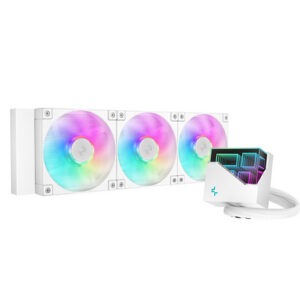 Komplet za tekočinsko hlajenje AIO Liquid Cooler DeepCool LT360 WH ARGB, 360mm, RGB, bel