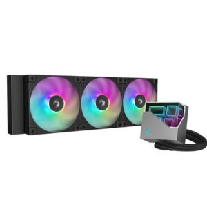 Komplet za tekočinsko hlajenje AIO Liquid Cooler DeepCool LT360 ARGB, 360mm, RGB, črn