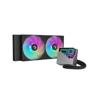 Komplet za tekočinsko hlajenje AIO Liquid Cooler DeepCool LT240 ARGB, 240mm, RGB, črn