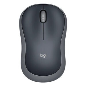Miška Logitech M185 Wireless, nano, optična, siva