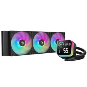 Komplet za tekočinsko hlajenje AIO Liquid Cooler DeepCool LQ360, 360mm, LCD, ARGB, črn